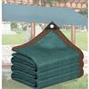 ZHJSHOU Telo Vela Ombreggiante, Tenda a Vela Parasole Rettangolare,90% Protezione Solare Rete Telo Ombra, Rete Ombreggiante Antistrappo, Rete Antigrandine per Orto,Verde Scuro,1X4m