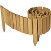 Garronda Rollborder Recinzione in legno flessibile 200 x 20 cm bordatura giardino bordura per aiuola staccionata in legno cordolo Decorazione da frutteti Palizzata GD-0149 Marrone Chiaro
