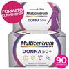 Multicentrum Donna 50+ Integratore Multivitaminico Completo, Per Donne Oltre 50 Anni, Formato Convenienza 90 Compresse