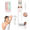 CelestiMingle Epilatore per donne, nuovo epilatore 2 in 1 per donne, epilatore elettrico senza fili con luce LED, ricaricabile tramite USB, rasoio indolore per viso, labbra, mento, braccia, gambe e bikini (B)