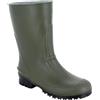 nora Stivali Lavoro PVC IDRO Low Mezza Alt., n. 38, Verde Oliva