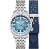 Spinnaker Orologio automatico Bradner GMT da 42 mm da uomo con bracciale in acciaio inossidabile solido SP-5121, 42.0