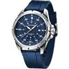 SAPPHERO Orologio da uomo, cinturino in silicone, impermeabile, 5 ATM, orologio da polso da uomo, movimento al quarzo giapponese, design sportivo, casual, per uomini