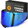 Everalo Visiera Compatibile con LS2 FF811 - Vector 2 - Vector II Carbon (Blu Elettro)