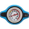 Pyltha Coperchio Radiatore in Alluminio con Manometro Temperatura, Universale per Auto e Moto - Regolazione Pressione, Tenuta Anti - Perdita (Testa piccola 1.1)