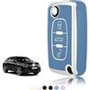 TOOMUME Cover Chiave TPU, Custodia Chiave Adatto per Peugeot 206 207 307 308 407 2008 3008 4007 5008 Citroen C1 C2 C3 C4 Picasso Berlingo, Copri Chiavi Guscio Chiave Auto Telecomando - Flip Key