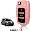 TOOMUME Cover Chiave TPU Lucido, Custodia Chiave Copri Chiave Adatto per VW Volkswagen Golf 4/5/6 Multivan T5 Polo Up Caddy Beetle Sharan Jetta Bora Seat Ibiza Skoda Fabia