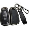 ontto Custodia per Chiave Auto, Adatta per Audi A1 A3 8P A4 A5 A6 A7 S3 S7 Q2 Q3 Q5 SQ5 C5 C6 TT RS3 Custodia in Metallo PU Pelle Portachiavi Telecomando Cover 3 Tasti Nero