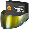 Everalo Visiera Compatibile con Scorpion Exo 520-1400 - 391 - R1 Air (Oro Cromo)