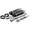 UTONGMU Doppio scarico Moto Sistema Scarico Slip On Per Yamaha Per FZ-6N Per FZ-6S Per FZ6 Per FZ6S Per FZ6N 2004-2009 Per Fz6 Con Silenziatore(Carbon look black)