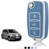 TOOMUME Cover Chiave TPU, Custodia Chiave Adatto per VW Volkswagen Golf 4/5/6 Polo Up Jetta Caddy Beetle Multivan T5 Seat Ibiza Leon Skoda Fabia, Copri Chiavi Guscio Chiave Auto Telecomando - Flip Key