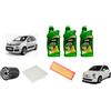 Generico Kit tagliando completo | Compatibile con Fiat Panda Fiat 500 1.2 Benzina | FIRE Kit Tagliando Completo Filtro Olio Aria Abitacolo 4L Olio 10W-40