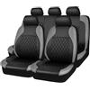 WSXCDE Auto Set Coprisedili, per Dacia Duster III (2024-2025) Pelle Confortevole Coprisedile Copri Traspirante Antiscivolo Anteriori Posteriori Protezione Sedile,A