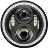 KMAGE Faro Moto LED Nero Da 7 Pollici Per Ducati Per Monster 1000 600 1993-2008(Full Halo Headlight 2)