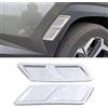 Eawfgtuw Passaruota anteriore e posteriore, cromato, protezione per sopracciglio, striscia decorativa compatibile con for hyundai for tucson 2022 2023 2024, materiale ABS antigraffio (posteriore)