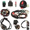 Pexorin Cablaggio completo for quad, elettrico, bobina statore a 6 poli, relè solenoide, candela, for ATV a 4 tempi, 50 cc, 70 cc, 90 cc, 110 cc, 125 cc, pit quad, dirt bike, buggy, go kart Kit candel