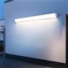 GZZBMY LED Esterni Lungo Lampada da Parete Ovale Moderna Alluminio Applique da Parete IP65 Impermeabile Interno 3000K/4500K/6000K Illuminazione da Parete Interni per Balcone (Bianco Luce Bianca,80cm)