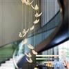 LAMPLAY Lampadario Moderno A LED Dorato, Dimmerabile A 13 Luci A Forma Di Farfalla 3000K-6000K Con Telecomando, Lampada Da Soggiorno Regolabile In Altezza, Per Corridoio Sala Da Pranzo Scale Villa