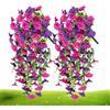 Generico 2 Pezzi Pianta Finta Cadente, Fiori Artificiali Piante Finte Cadenti, Piante Artificiali di Petunia Appese, Fiori Finti per Esterno e Interno, Decorazioni per Balcone e Matrimoni