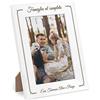 Maverton Cornice Foto - Bianca - in Legno - 20,2x27 cm - cornici A5-15x21 cm - da Personalizzare con Incisione - Porta Foto da Parete - Portafoto da Tavolo - per le Coppie - Famiglia