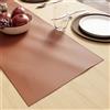 Encasa XO Runner da Tavolo in Finta Pelle | Dimensione 30x91 cm con Spessore di 0,7 mm | Impermeabile & Retro in Tricot Antiscivolo | Colore Tan per Decorazione Tavolo da Pranzo e Cucina