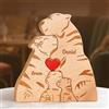 Smile lab Puzzle Personalizzato in Legno Famiglia Festa Della Mamma Idee Regalo Puzzle con Nomi Regalo Donna Uomo Compleanno Natale Anniversario Decorazioni Casa (Tigre)