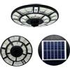 Generico Lampione Solare Led Esterno, Lampione da Giardino 2000 Watt forma Ufo con Telecomando e Staffa, Sensore di Movimento e Crepuscolare, Luce Bianco Fredda, Impermeabile IP67. [Classe di efficienza energe