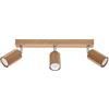 SOLLUX lighting Lampada da Soffitto Legno Rovere Colore Ottagonale Design Minimalista Moderno per Camera da Letto Soggiorno Stile Scandinavo GU10 A++-E 45/5/20 cm 3x Sorgente Luminosa Zeke 3