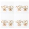 A.Monamour 8 Pezzi Fermatende Magnetiche Ferma Tenda in Corda Cubo Poligonale Fascette per Tende Moderno Decorativa con Potenti Magneti Calamita Fermagli per Tendine Leggera Pesante - Beige