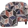 JUNLEBUYI 2 Pezzi Copripoltrona 1 Posto Elasticizzato Copripoltrona Da Cocktail Chesterfield Rimovibile Lavabile Per Bancone Soggiorno Tullsta Camera Da Letto Bar (33#)