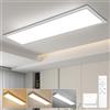 Oraymin Pannello LED 100x25CM, Plafoniera LED Soffitto Dimmerabile Con Telecomando, 30W 3800LM, Lampada Da Soffitto Con Funzione Memoria, 3000K-6500K, Plafoniera Rettangolare Per Cucina