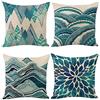 Gspirit GSP Gspirit 4 Pack Cuscini Divano Verde Montagne Cotone Biancheria Decorativo Copricuscini Divano 45x45 cm