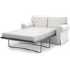 MASTERS OF COVERS Fodera di Ricambio per Divano Letto a 2 Posti Ektorp, Copridivano Ektorp 2 Posti Divano Letto, Fodere Copridivani, 197 x 90 x 88 cm (Bianco, Cotone)