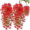 Generico 2 Pezzi Pianta Finta Cadente, Fiori Artificiali Piante Finte Cadenti, Piante Artificiali di Petunia Appese, Fiori Finti per Esterno e Interno, Decorazioni per Balcone e Matrimoni
