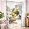SUSANNA HOME DESIGN Susanna Home Tenda con Frange a Perline Antizanzare Antinsetti a Pannello per Porte Finestre Telaio in PVC Ideale per Interni ed Esterni Trasparente 120x220 cm