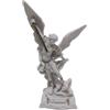 OVUNQUE PROTEGGIMI Statua San Michele Arcangelo bianco cm 17 (6.69'') in polvere di marmo con spada