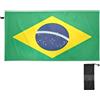 CHIFIGNO Telo mare leggero con bandiera del Brasile, asciugamano da spiaggia oversize carino 180,3 x 78,7 cm, ad asciugatura rapida, coperta da spiaggia per campeggio, nuoto, yoga piscina