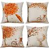 Gspirit federe Autunno Acero Bicicletta 4 Pack Cuscini per divani Decorativo Cotone Biancheria Cuscino copricuscini Divano Caso Federa per Cuscino 45x45 cm