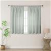 Joydeco Tende Lino Semitrasparenti per Interni Finestre 2 Pezzi L 140 x A 160 CM, Tende Decorative Moderne con Fettuccia Camera da Letto Soggiorno Sala da Pranzo, Verde Salvia