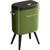 Baoblaze Pattumiera con Gambe, Coperchio ermetico, Piede Alto, Scorrevole per Aprire, Semplice e Stretto, Cestino per la Spazzatura per Camera da Letto, Verde