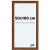 yd. Your Decoration - Cornice 50x100 cm - Rovere Rustico - Decorativa Parete in Legno con Vetro in acryl - Antiriflesso - 50x100 Cornice - Como