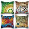 Gspirit 4 Pack Bellissima Albero Cotone Biancheria Decorativo Gettare Cuscino Caso Federa per Cuscino 45x45 cm
