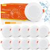 Tomosu 10x Faretti LED da Incasso per Cartongesso Dimmerabile, 5W 220V 450LM 2700K-3000K Bianco Caldo Faretti da Incasso 98mm, 24mm Ultra-Sottile, Foro Φ75-85mm, IP44 Luci da Incasso Per Bagno