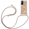 YAMCCCSE Custodia per Cellulare con Corda per Xiaomi Redmi Note 12S 4G Case, Liquido Sabbie Mobili Bumper TPU Cover con Collana Practical Stylish/Necklace Cordoncino Cordino Tracolla