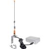 HYSHIKRA VHF - Antenna per barca, 156-163 Mhz, con cavo coassiale RG58 da 5 m e staffa parafango a forma di L, per radio mobile nave, yacht (orange)
