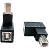 SHANFEILU 90 gradi USB 2.0 tipo B adattatore per stampante maschio a tipo B femmina angolo sinistro stampa e trasferimento dati connettore di estensione per stampante scanner fax 2pezzi