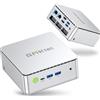 GMKtec G11 Mini PC con AMD Ryzen Embedded R2514, supporto 3 anni, 4C/8T fino a 3,7 GHz (beats 4300U), 16GB DDR4 512GB SSD PCIe 3.0, Dual LAN 2.5G, WiFi 6E, Triplo display 4K, per ufficio/NAS/router