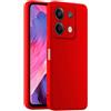 HULLIN Custodia per Telefono in Silicone Colorato, Adatta per Redmi Note 13 5G (6.67) - Rosso Cina