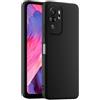 HULLIN Custodia per Telefono in Silicone Colorato, Adatta per Redmi Note 10S / Redmi Note 10 (4G) / POCO M5s (6.43) - Nero