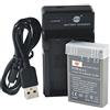 DSTE BLS-5 Li-ion Batteria e Caricabatterie USB Compatibile per Olympus E-400 E-410 E-420 E-450 E-600 E-620 E-P1 E-P2 E-P3
